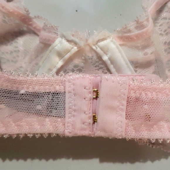Sofie B Pink Lace Underwire Bra Sz 34A - Picture 4 of 6